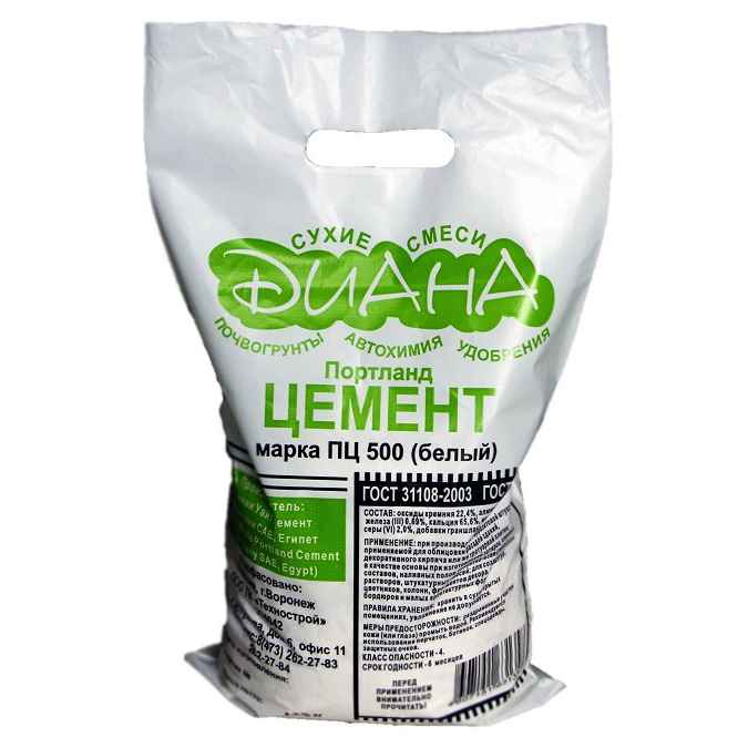 Цемент Портланд 500 Диана 3кг Цемент Портланд 500 Диана 3кг