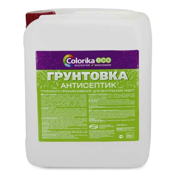 Грунтовка Colorika ECO Антисептик 10кг глубокого проникновения