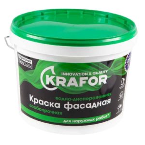 Краска водно-дисперсионная фасадная 6,5кг KRAFOR