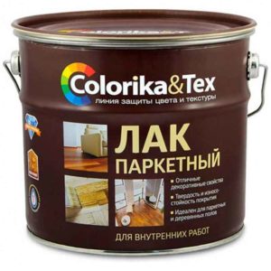 Лак паркетный глянцевый 2,7л Colorika&Tex