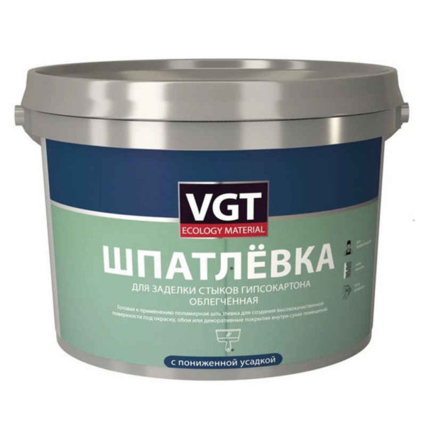 Шпатлевка облегченная для гипсокартона 3кг VGT