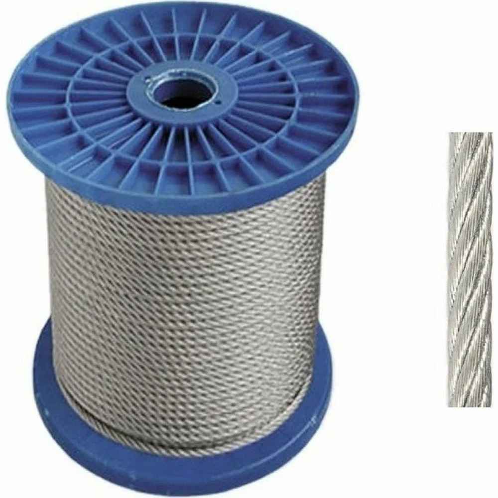 Трос стальной для растяжки d 3мм (бухта) Трос стальной для растяжки d 3мм (бухта)